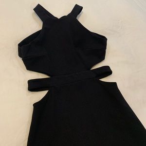 Sexy black cut out dress